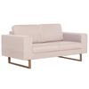 vidaXL 2-Sitzer-Sofa Stoff Cremewei&szlig;