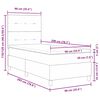 vidaXL LED Boxspringbett mit Matratze Rosa 90 x 200 cm Stoff