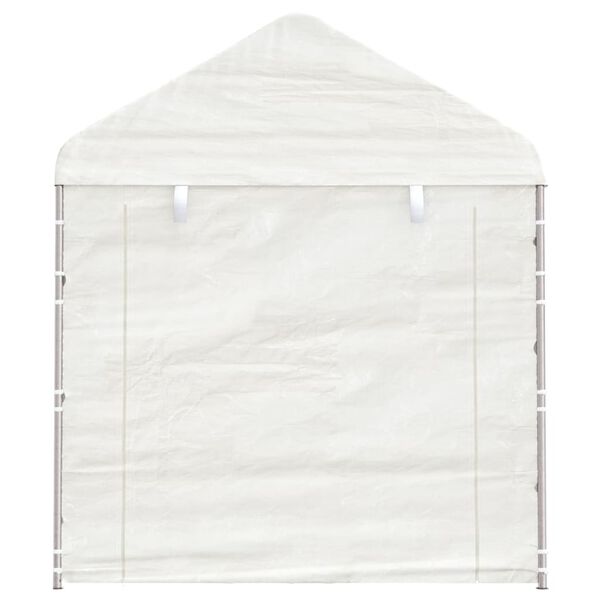 vidaXL Pavillon mit Dach Weiß 8,92x2,28x2,69 m Polyethylen