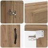 vidaXL Wandschrank Artisan-Eiche 69,5 x 34 x 90 cm Holzwerkstoff