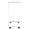 vidaXL Beistelltisch mit Rollen Wei&szlig; 55x35x70 cm Holzwerkstoff