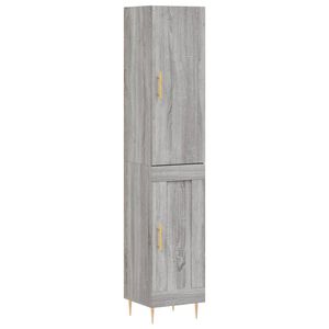 vidaXL Highboard Grau Sonoma 34,5x34x180 cm Holzwerkstoff