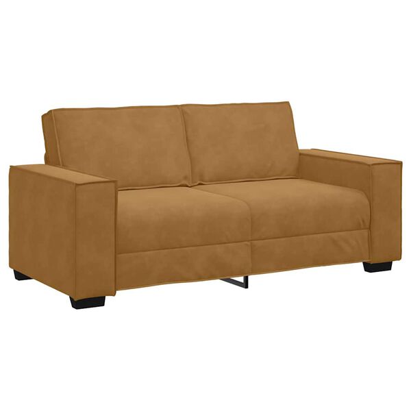 vidaXL 2-Sitzer-Sofa Braun 140 cm Samt