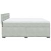 vidaXL Boxspringbett mit Matratze Hellgrau 180x200 cm Samt