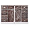 vidaXL Sideboard mit 10 Schubladen Braun 113x30x79 cm Holz