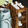 vidaXL Golf Schrank Mit Rad Uni Ger&auml;ucherte Eiche 120 x 45 x 98 cm
