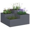 vidaXL Gartenblumentopf Anthrazit 100 x 100 x 48 cm Stahl