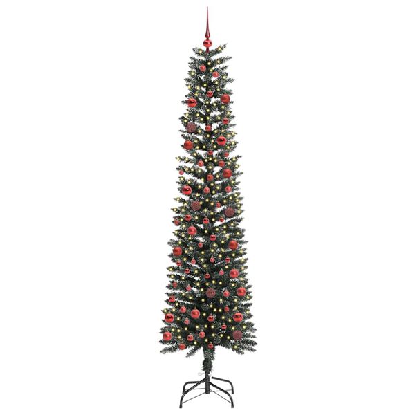vidaXL Künstlicher Weihnachtsbaum mit 300 LEDs Grün 58 x 58 x 210 cm