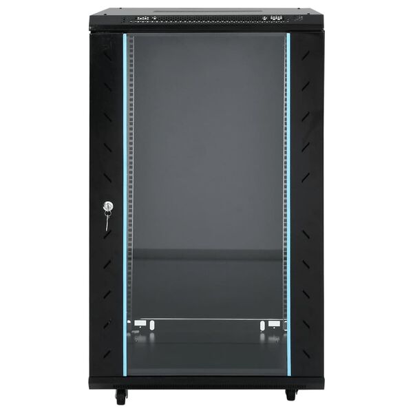 vidaXL 18U Netzwerkschrank auf Rollen 19" IP20 60x60x100 cm