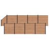 vidaXL zaunset 9 Stk. 1484 x 186 cm WPC und Aluminium Braun