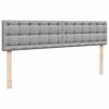 vidaXL Ottoman-Bett mit Matratzen & LEDs Hellgrau 180x200 cm Stoff
