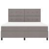 vidaXL Boxspringbett mit Matratze Taupe 180 x 200 cm Stoff