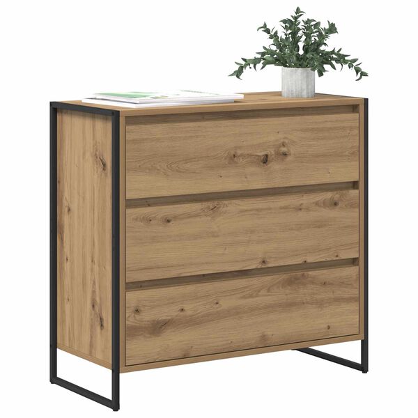 vidaXL Sideboard Kunsthandwerk Eiche 79 x 36 x 75.5 cm Holzwerkstoff