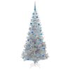 vidaXL Weihnachtsbaum mit 300 LEDs mit St&auml;nder Silber 180 cm PET