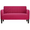 vidaXL Zweisitzer-Sofa Weinrot 109 cm Samt