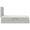 vidaXL Bett mit Stauraum und LED Hellgrau 120 x 200 cm Samt