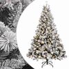 vidaXL K&uuml;nstlicher klappbarer Weihnachtsbaum 120 cm 150 LEDs