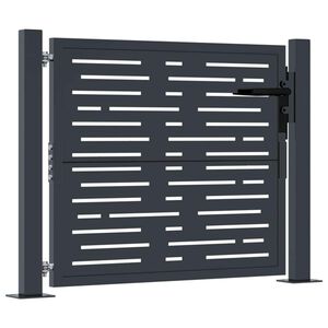 vidaXL Gartentor Anthrazit 100x75 cm Stahl Quadratisches Design