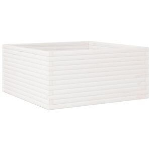 vidaXL Pflanzk&uuml;bel Wei&szlig; 100x100x46 cm Massivholz Kiefer