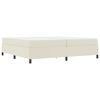 vidaXL Bettrahmen mit Matratze Creme 200 x 200 cm Stoff