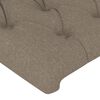 vidaXL Bettgestell mit Kopfteil Taupe 200x200 cm Stoff