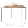 vidaXL Pavilion Partyzelt Überdachung 3x3 m Stahl Beige