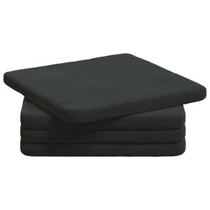vidaXL Sitzkissen 4 pcs Schwarz 40 x 40 x 3 cm Samt