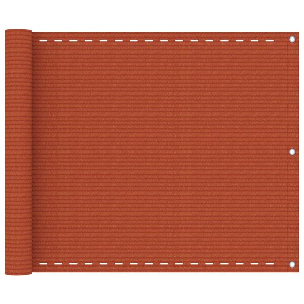 vidaXL Balkon-Sichtschutz Orange 75x500 cm HDPE