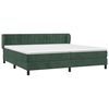 vidaXL Boxspringbett mit Matratze Dunkelgr&uuml;n 200x200 cm Samt