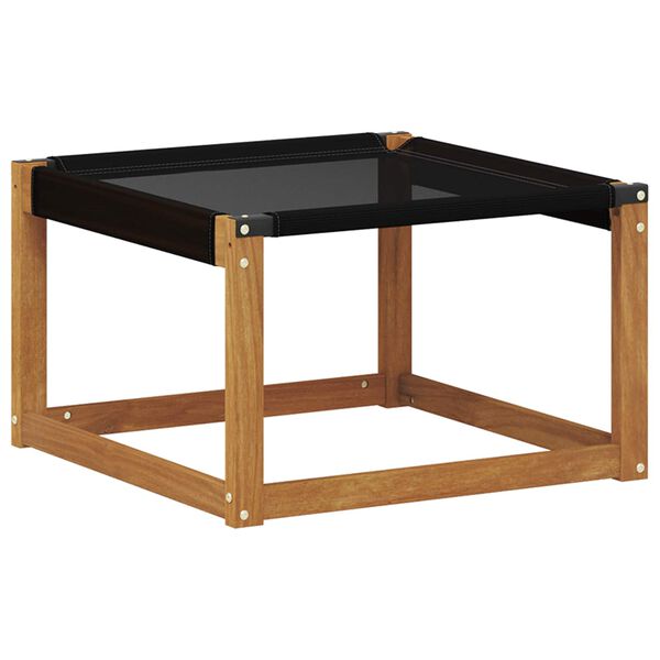 vidaXL Outdoor-Fu&szlig;hocker Massivholz Akazie und Textilene-Stoff Natur