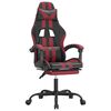 vidaXL Gaming-Stuhl mit Fu&szlig;st&uuml;tze Schwarz und Weinrot Kunstleder