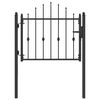 vidaXL Zauntor ASTEN 100 x 75 cm Metall Schwarz Abschlie&szlig;bar