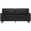 vidaXL 2-Sitzer-Sofa Schwarz 120 cm Kunstleder