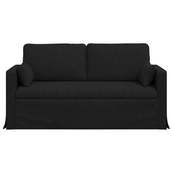 vidaXL Sofa 140cm Schwarz Metall