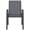 vidaXL Stapelbare Gartenst&uuml;hle 2 Stk. Grau Textilene