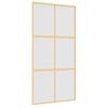 vidaXL Schiebet&uuml;r Golden 102,5x205 cm Matt ESG-Glas und Aluminium