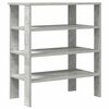 vidaXL Schuhregal Betongrau 61x32x70 cm Holzwerkstoff
