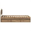 vidaXL Bettrahmen Kunsthandwerk Eiche 90 x 190 cm Massives Kiefernholz