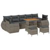 vidaXL Garten-Sofa-Set mit Kissen mit Speicher 10 pcs Grau