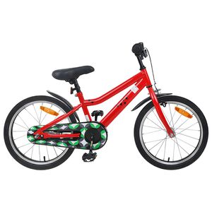 vidaXL Kinderfahrrad 18 Zoll f&uuml;r 5-7 Jahre alt Rot
