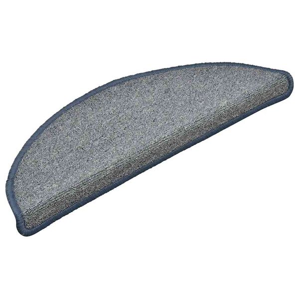 vidaXL Stufenmatten 30 Stk. 56x17x3 cm Hellgrau und Blau Halbrund
