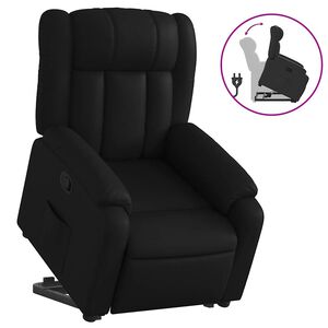 vidaXL Relaxsessel mit Aufstehhilfe Schwarz Kunstleder