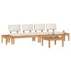 vidaXL Gartensofa-set 5 pcs Braun und Creme