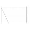 vidaXL Zaunpfosten Silber 50 x 1,4 m (25 mm Maschenweite) Stahl