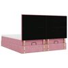 vidaXL Ottoman-Bett mit Matratzen & LEDs Rosa 200x200 cm Samt