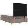 vidaXL Boxspringbett mit Matratze Taupe 120 x 190 cm Stoff