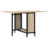 vidaXL Faltbarer Esstisch mit Rollen 130 x 80 x 76,5 cm Stahl PB