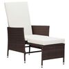vidaXL 2-tlg. Garten-Lounge-Set mit Kissen Poly Rattan Braun