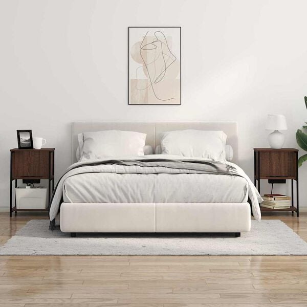 vidaXL Nachttisch Braun Eichen-Optik 38 x 31 x 61 cm Holzwerkstoff