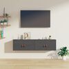 vidaXL Wandschr&auml;nke 2 Stk. Grau 60x30x30 cm Massivholz Kiefer